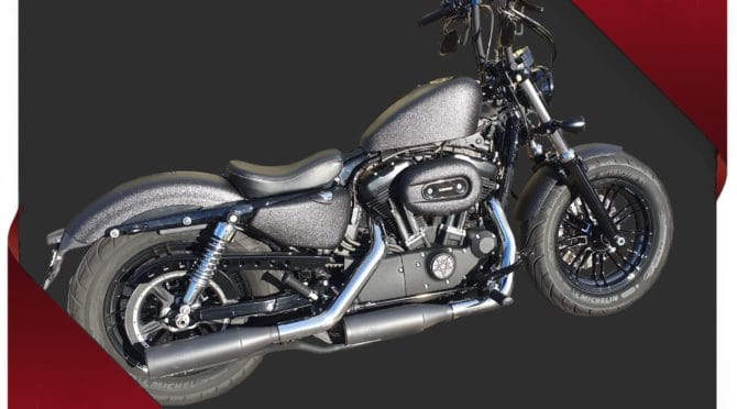 Traitement Bullet Liner noir pour Harley-Davidson Sportster