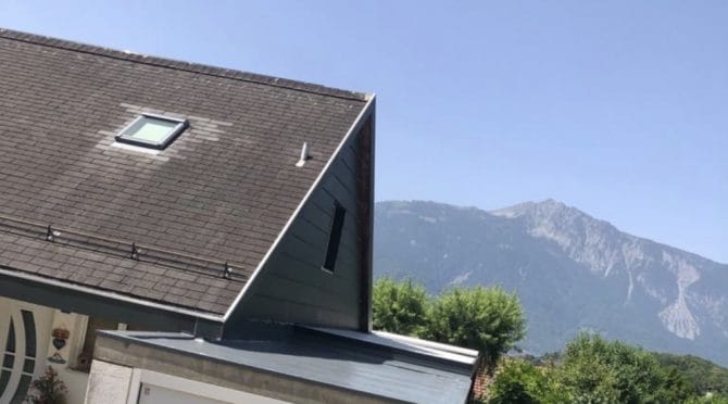 Traitement Bullet Liner d'un toit de garage