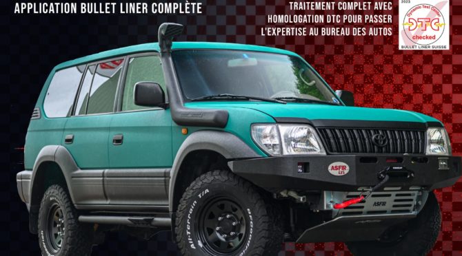 Application complète Bullet Liner vert et noir Toyota Land Cruiser